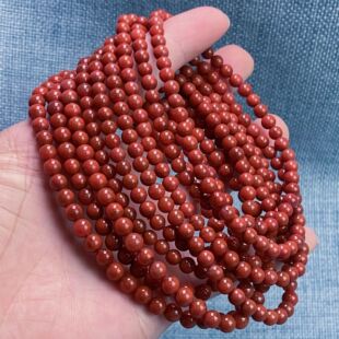 01Q206凉山瓦西料南红柿子红火焰多圈手串多样性发其一