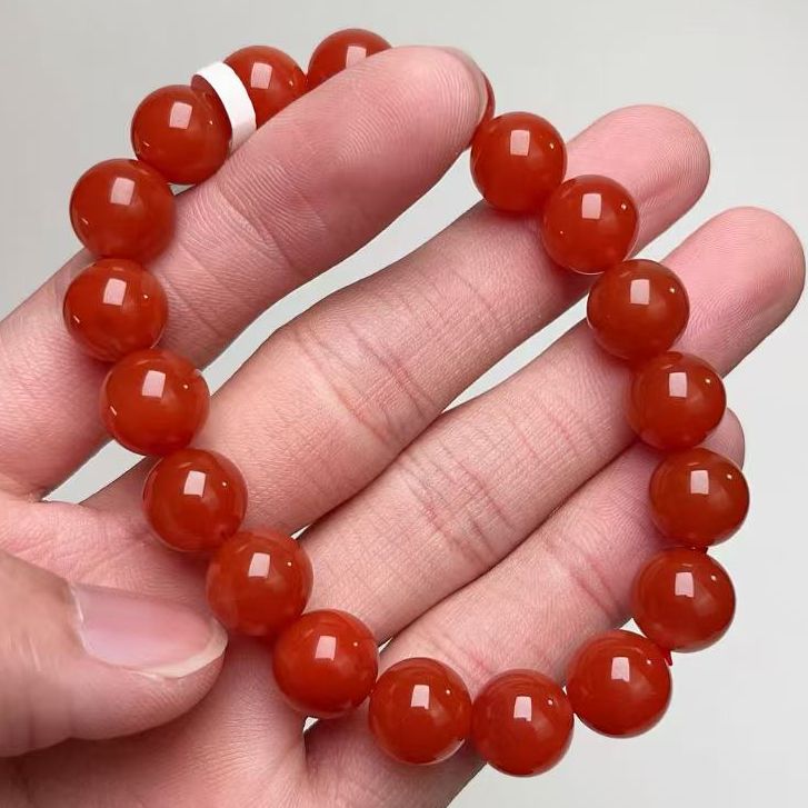 246C10-3保山料南红保山辣椒红单圈手串