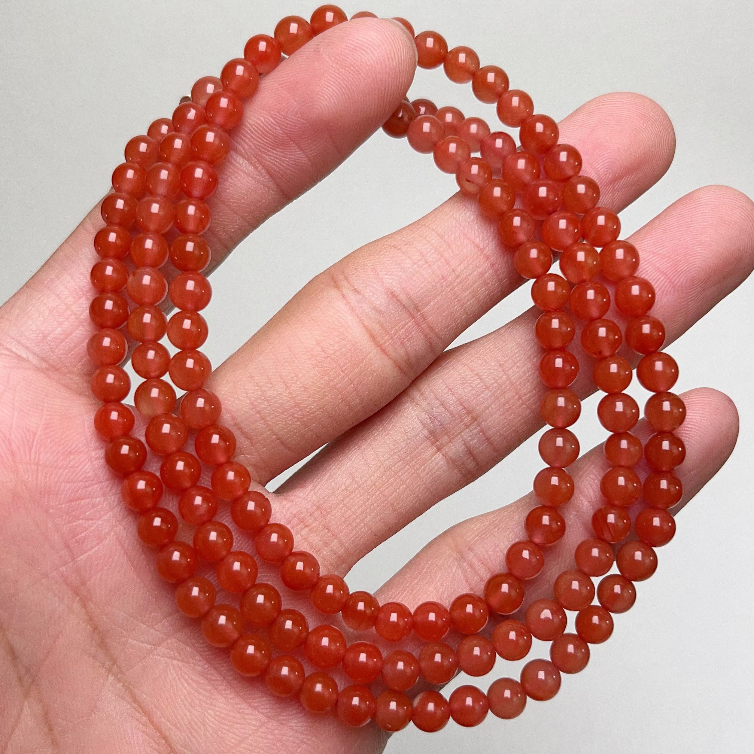 194A24保山聊南红保山料樱桃红多圈手串项链