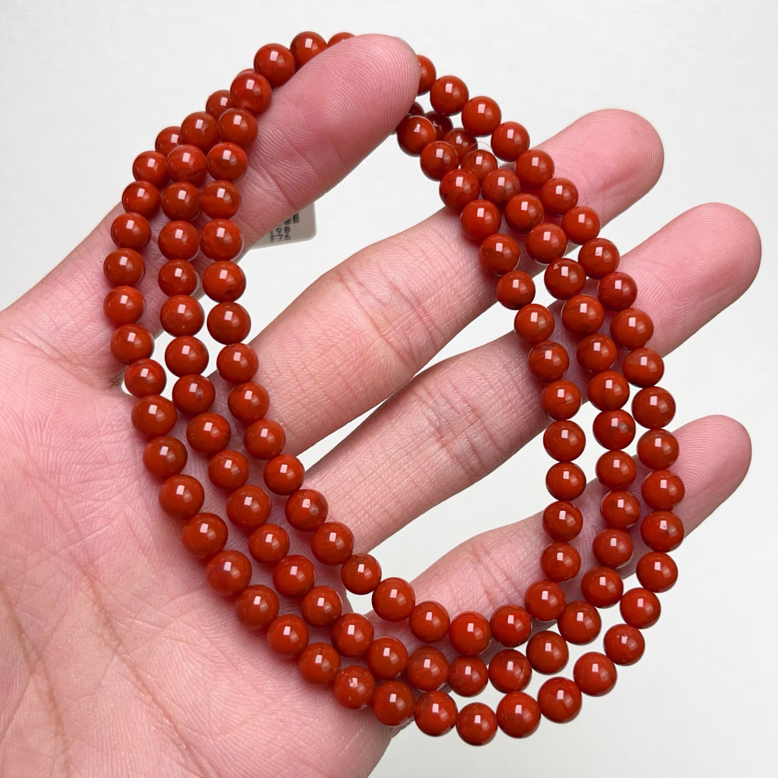 198F76凉山瓦西料南红柿子红多圈手串