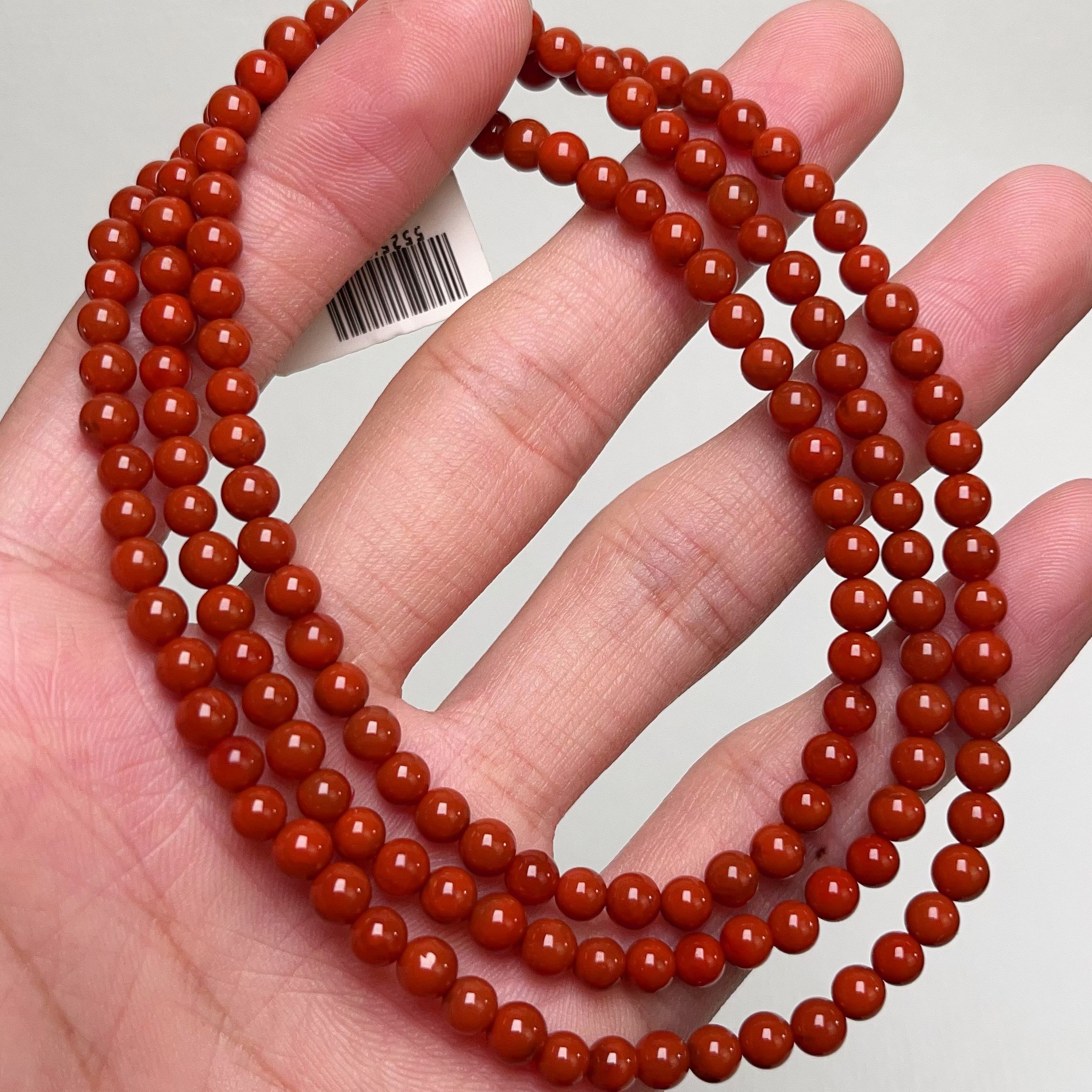 288A11凉山南红满色肉柿子锦红小米多圈手串多样性发