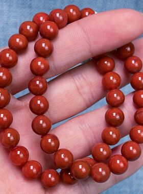 348C33凉山瓦西料南红柿子锦单圈手串多样性发其一