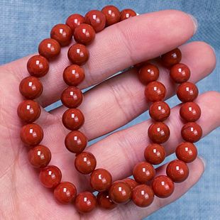 348C33凉山瓦西料南红柿子锦单圈手串多样性发其一