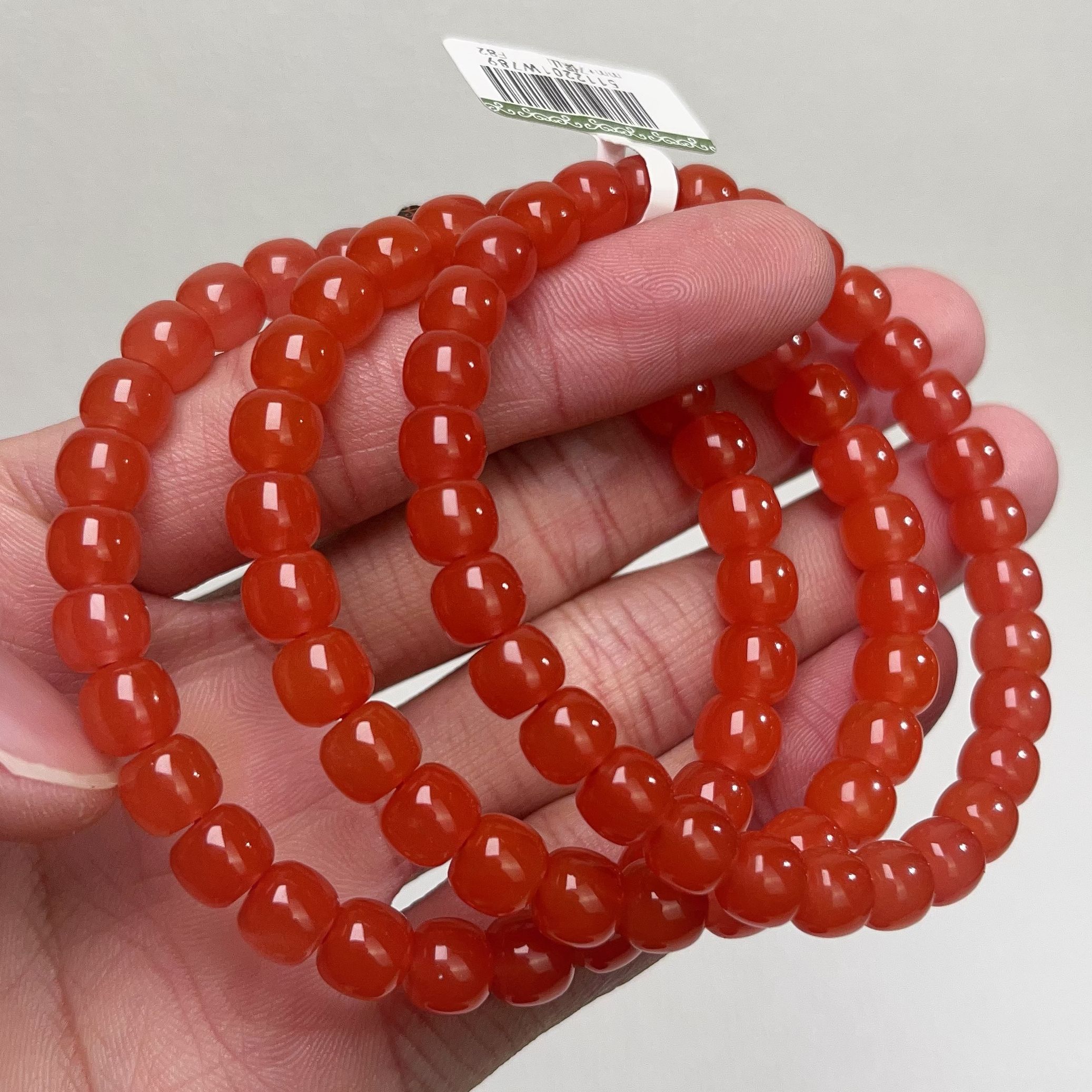 789F82保山料南红保山辣椒红单圈手串多样性发其一