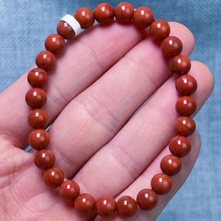 020C53凉山瓦西料南红柿子红单圈手串多样性发其一