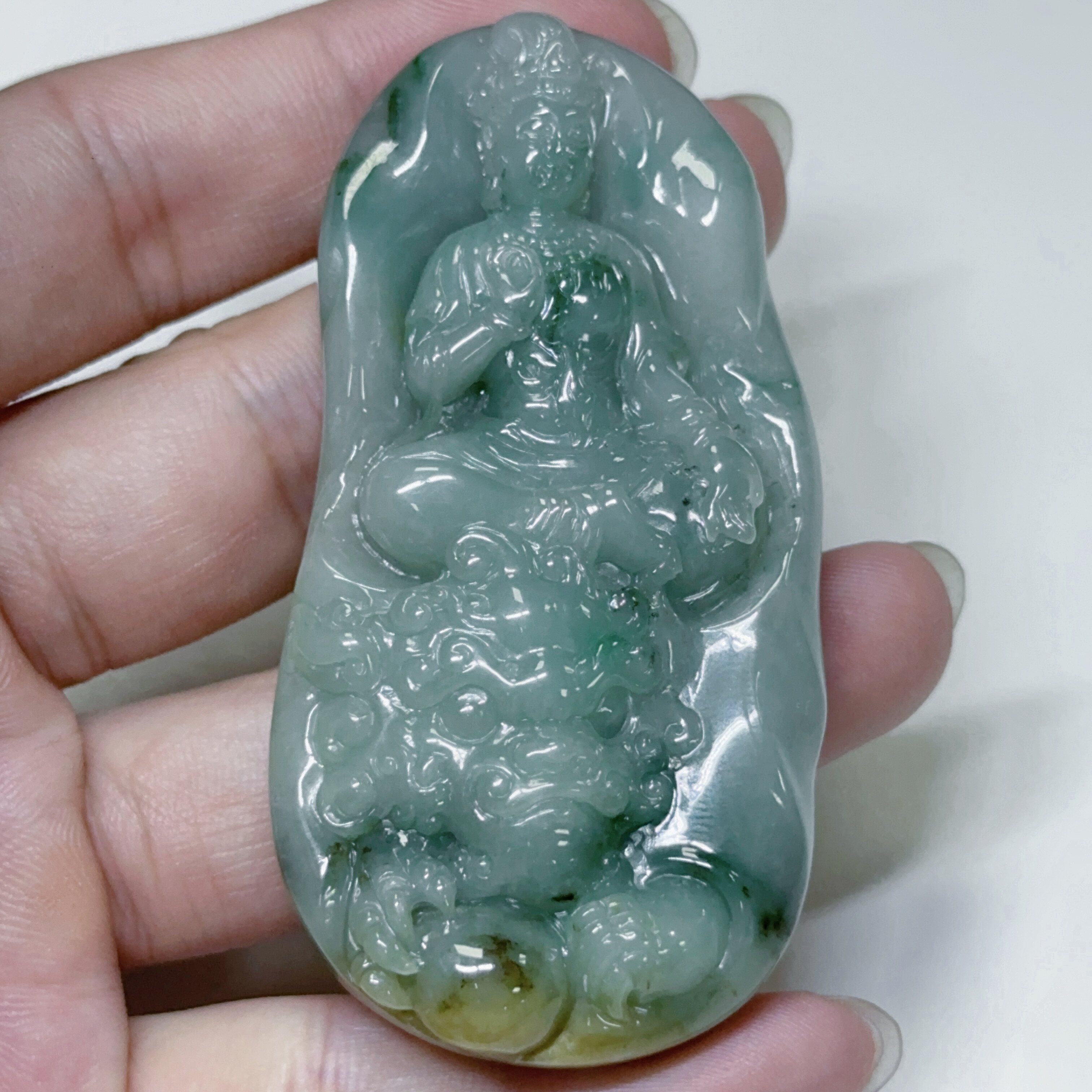 02X05天然翡翠A货吊坠男女同款精工雕刻吊坠