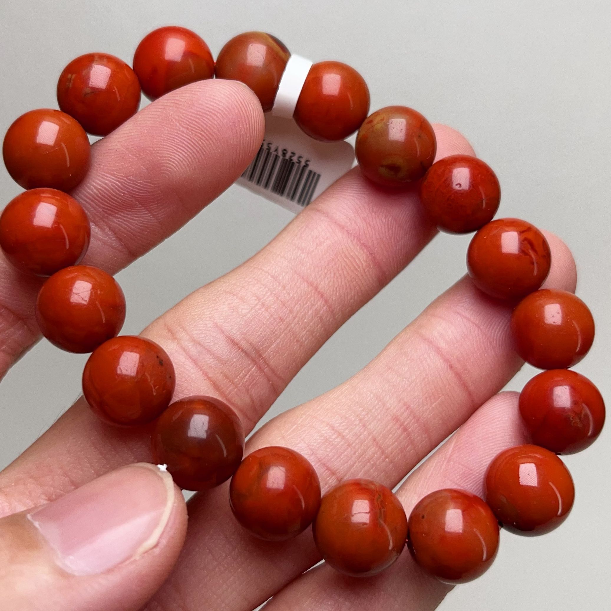 507A02凉山九口料南红鸡血包浆单圈手串