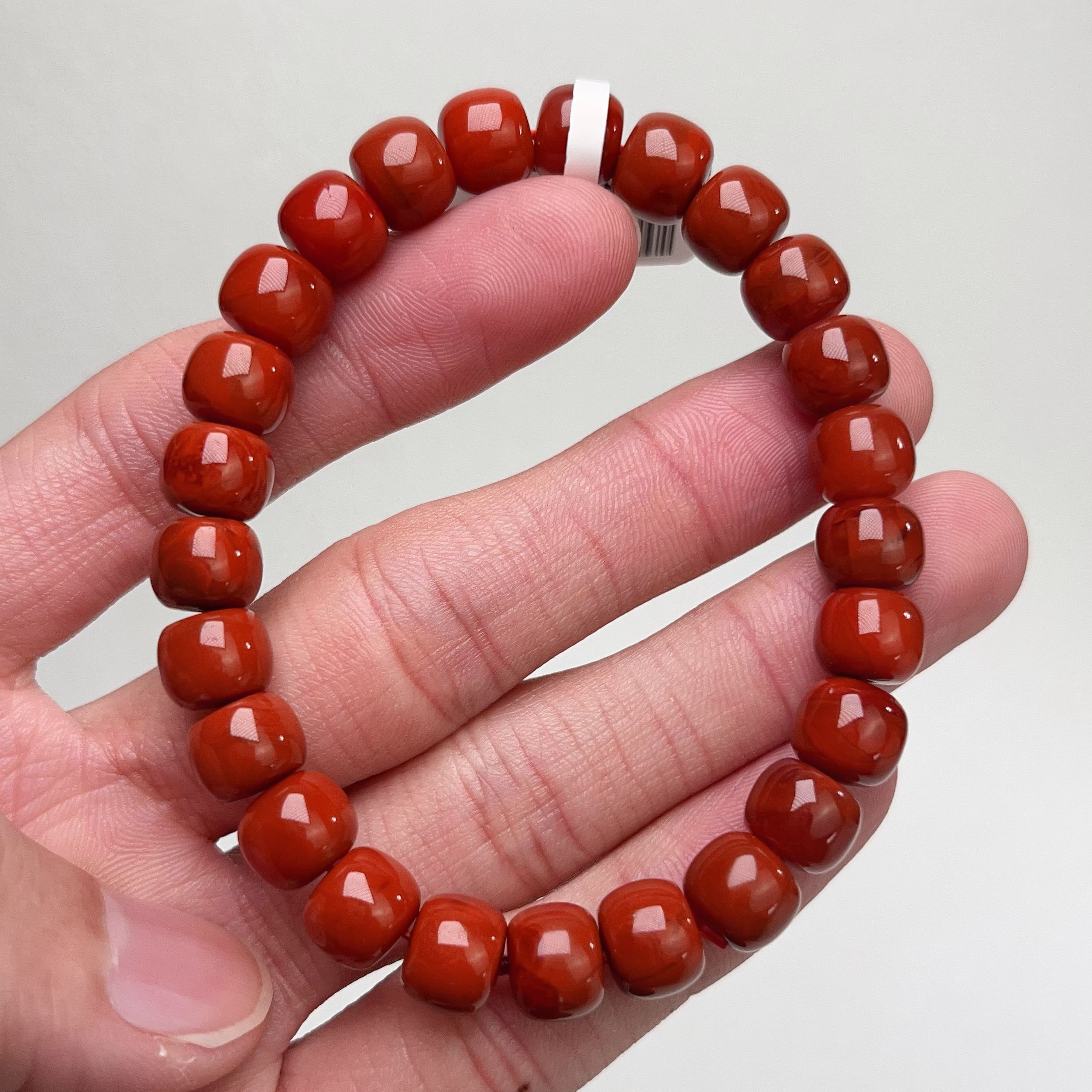 307C20凉山瓦西料南红柿子锦红老型单圈手串