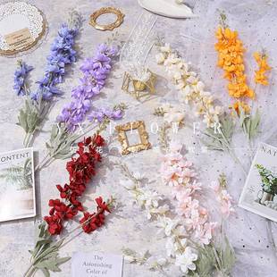 天津市武清区莫奈花语工艺品厂仿真花2叉植毛飞燕草 风信子婚礼堂