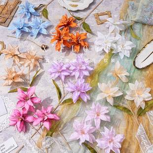 天津市武清区莫奈花语工艺品厂新款仿真花3头小百合 婚庆婚礼堂背