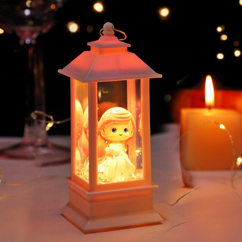 크리 에이 티브 눈송이 크리스탈 바람 랜턴 판타지 동화 공주 천사 로리타 소녀 램프 장식 크리스마스 생일 선물