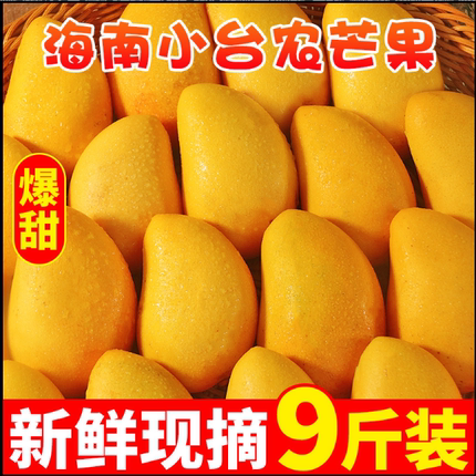 海南小台农芒果新鲜10斤小台芒新鲜应季水果台芒整箱大果现摘薄核