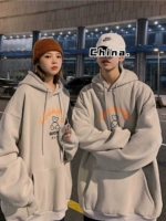 Парная одежда для влюбленных, брендовая осенняя толстовка с капюшоном, флисовая куртка, оверсайз, французский стиль