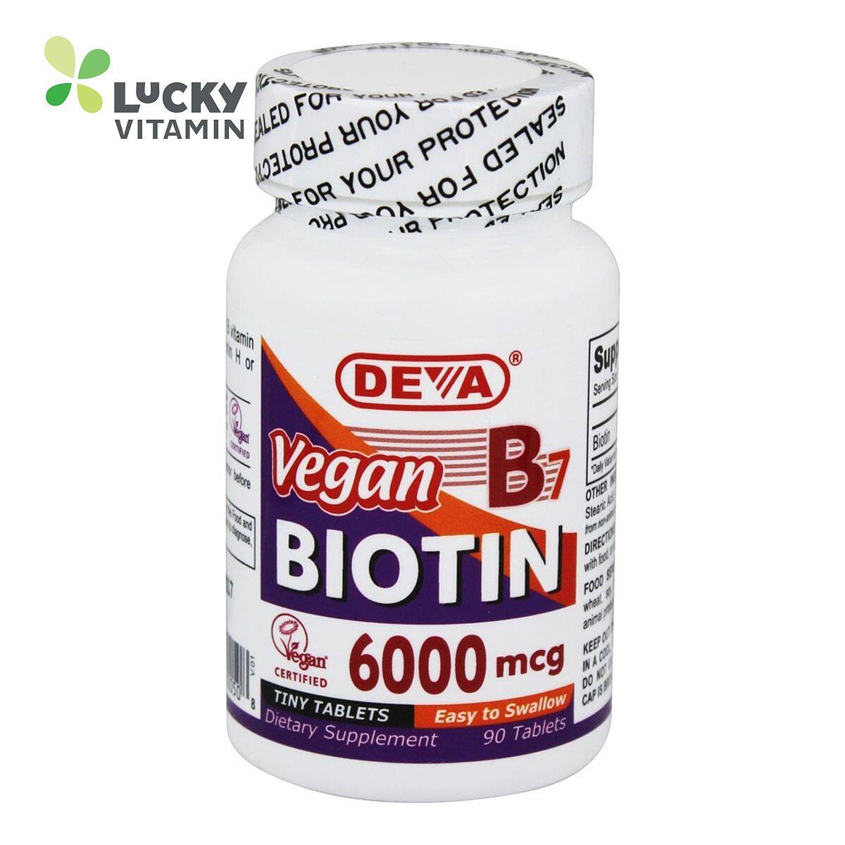 Deva Nutrition - 素食生物素 6000微克片剂 - ?90粒