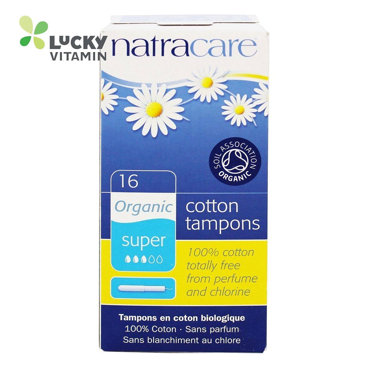 Natracare - 有机 棉卫生棉条与级适配器 -  16 包