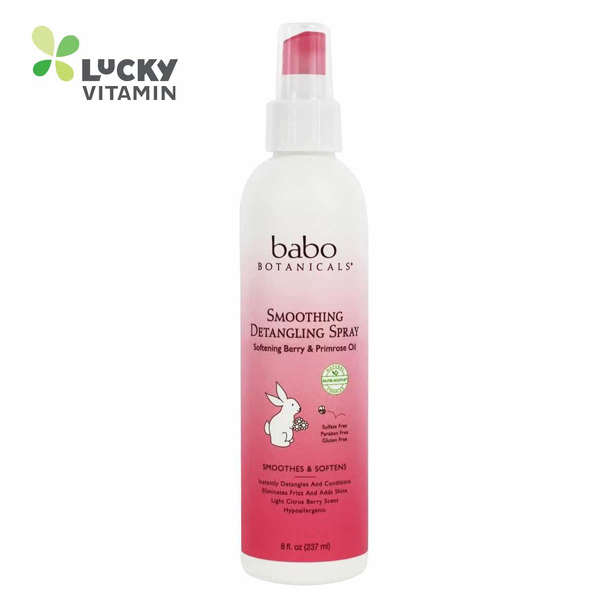 babo botanicals -平滑顺发喷雾,浆果和月見草油-8盎司