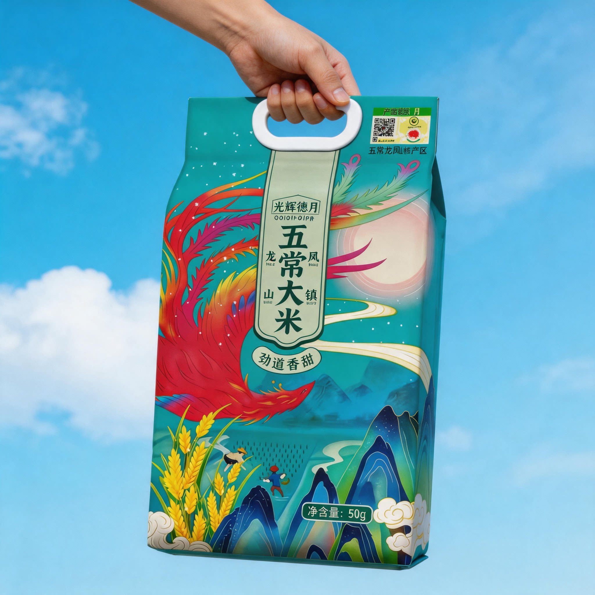 光辉穗月有机五常稻花香大米5kg东北黑龙江五常大米新米包邮