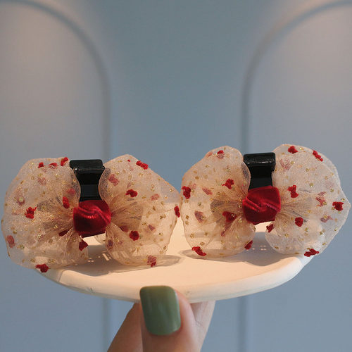 精致小号蝴蝶结双面发夹