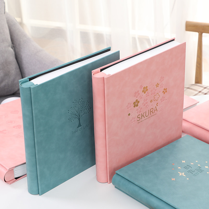 皮质大容量家庭版插页式相册影集5五6六寸照片收纳纪念册相簿本集