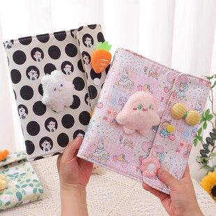 布面孕妈马宝宝便携式活页孕妇孕检收纳产检报告单子建档b超单文件夹A4资料本A5孕期档案怀孕记录册档案袋夹