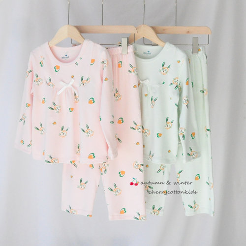 【7折+双12】软糯舒绒棉！墙裂推荐！女童宝宝全棉家居服睡衣套装