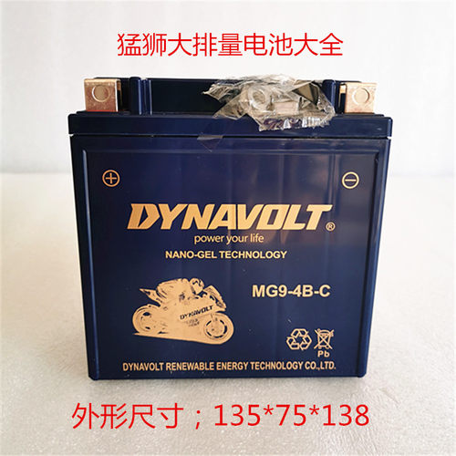 猛狮摩托车电瓶12N9地平线棍王125 150原车春风250NK免维护蓄电池