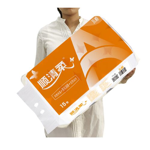 顺清柔家用实惠装卷纸卫生厕所