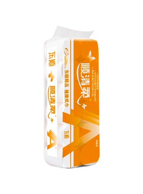 顺清柔卫生纸3kg  1提装家用卷纸厕纸手纸3000g批发包邮