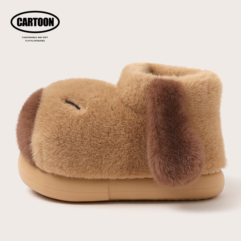 儿童棉拖鞋卡皮巴拉冬季高帮厚底2025新款防滑可爱毛绒保暖棉鞋,居家布艺,居家棉拖/棉鞋,淘宝优惠券,粉丝福利购,淘宝优惠卷