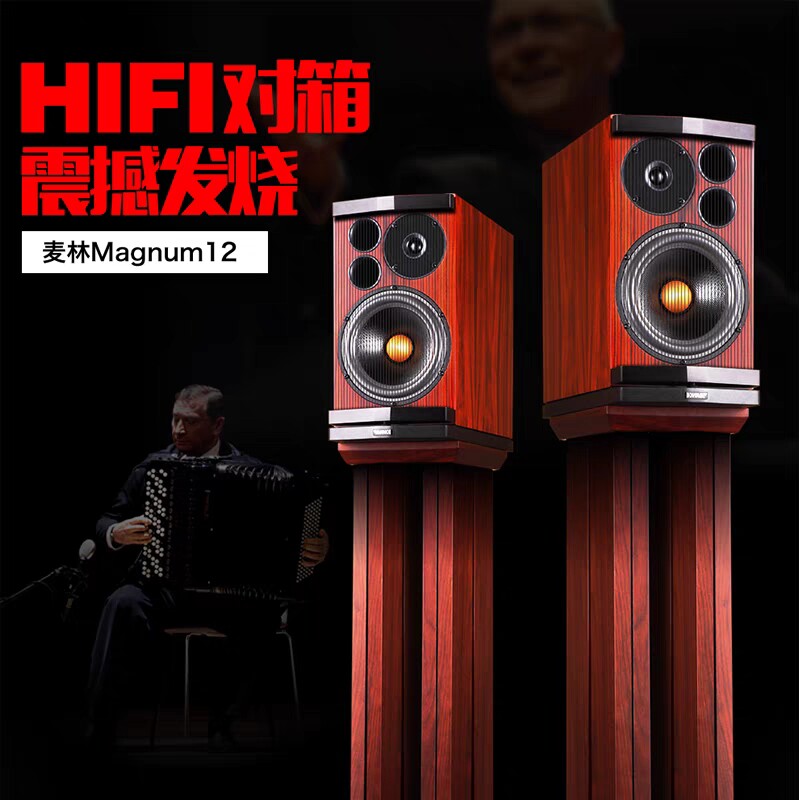 AVANCE/皇冠 Magnum麦林12书架音箱hifi高保真2.0功放套装音响