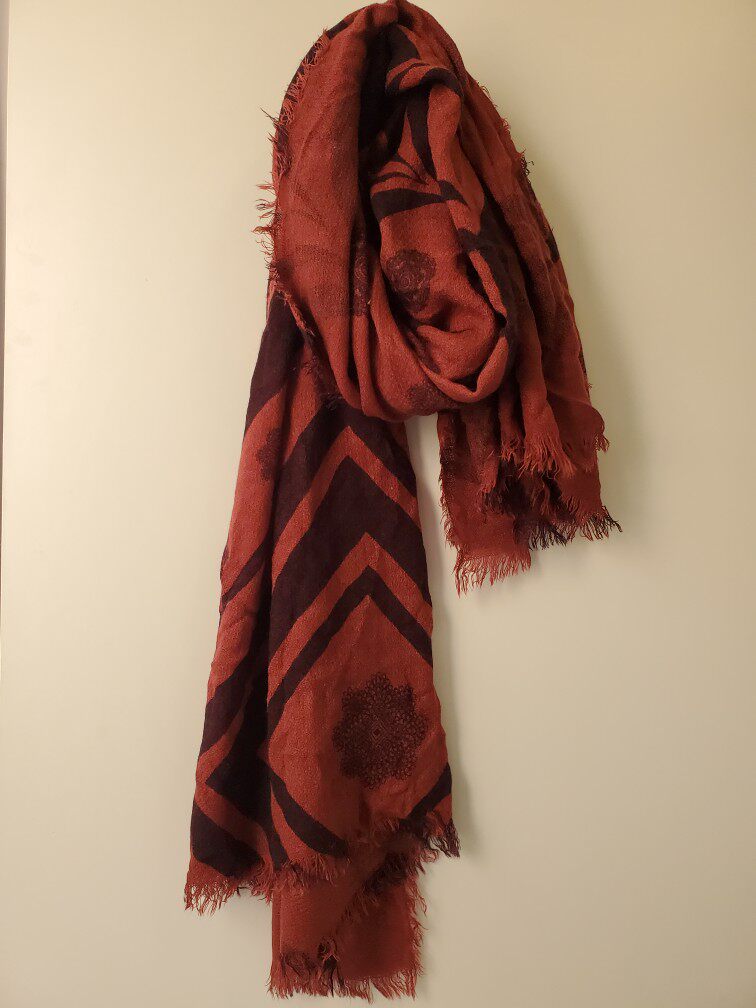 西班牙潮牌秋冬季仿羊绒印花围巾女士保暖超大保暖挡风披肩