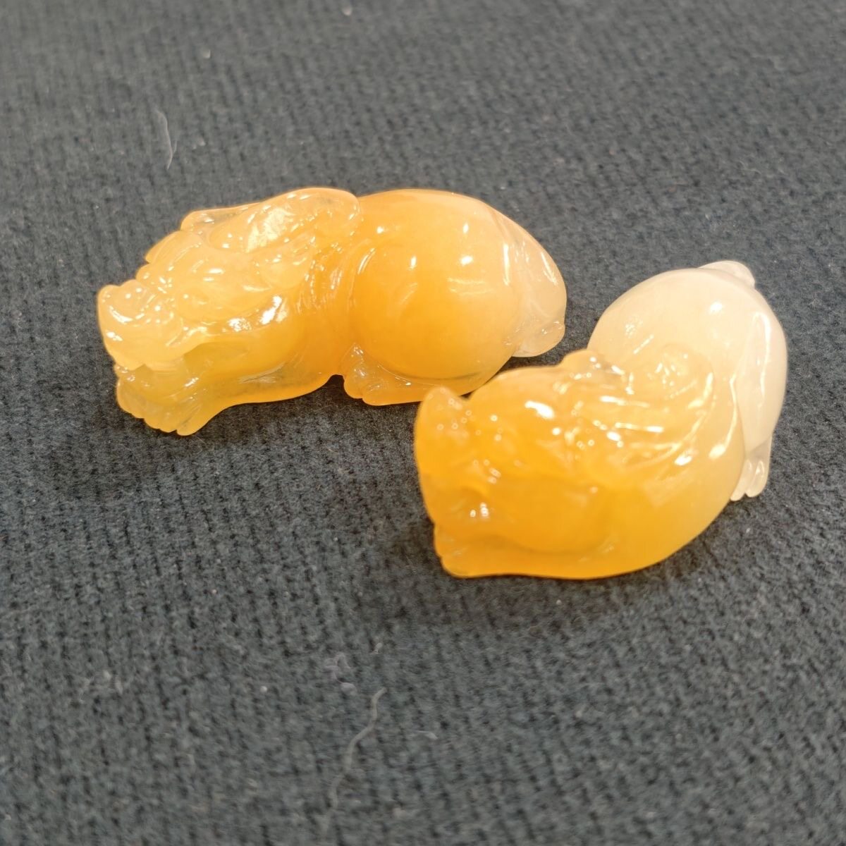 纯天然云南黄龙玉貔貅挂件鸡油黄招财貔貅一对男女款玉石吊坠项链