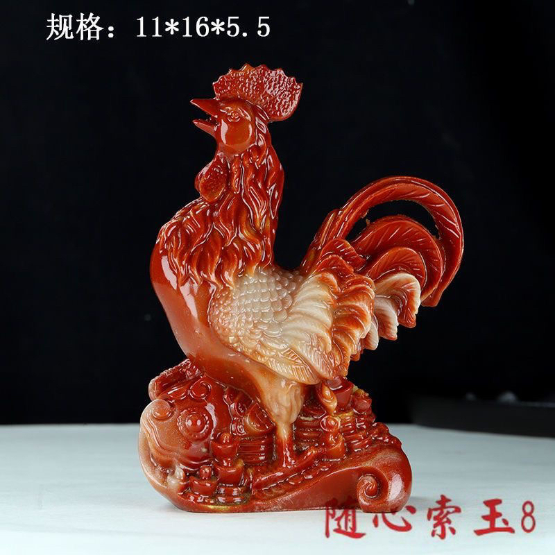 玉石原石福建寿山石芙蓉石金鸡报晓乔迁家装摆件家居客厅装饰摆件