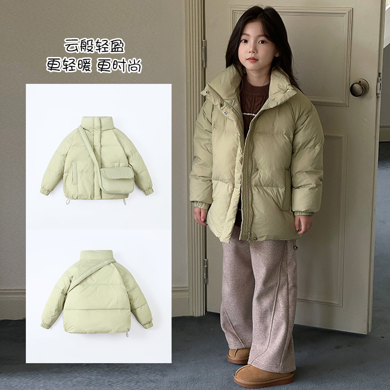 2025年童装冬季新款鸭绒儿童羽绒服加厚保暖中大小短款男女童外套