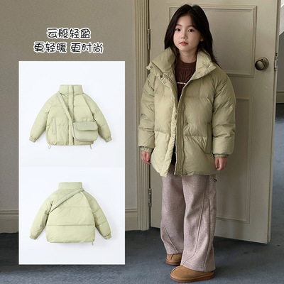 2025年童装冬季新款鸭绒儿童羽绒服加厚保暖中大小短款男女童外套