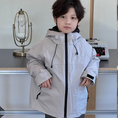 25年新款冲锋衣儿童羽绒服冬季男童女童可拆卸内胆三合一户外工装