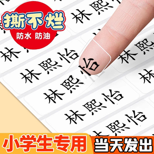 幼儿园宝宝入园姓名贴防水防撕小学生入学透明标签贴纸儿童名字贴