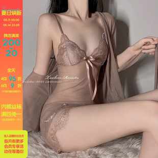 RESISTU 蕾丝吊带2023夏款 性感睡衣女款 春秋若隐若现 家居睡裙袍