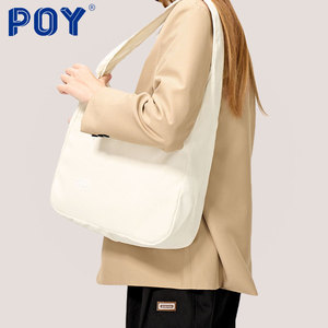 POY®【暖冬新品】大学生单肩包女小众上课包灯芯绒休闲手提包挎包