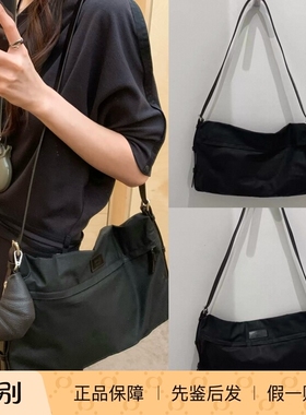 现货 Lemaire 新款黑色trench pocket小号单肩帆布包 斜挎包 男女