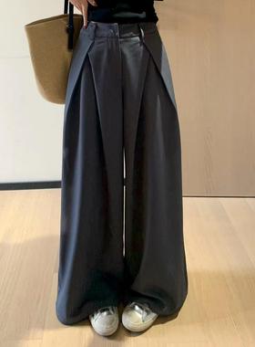 韩11显瘦压褶百搭女装长裤西装休闲长裤31486