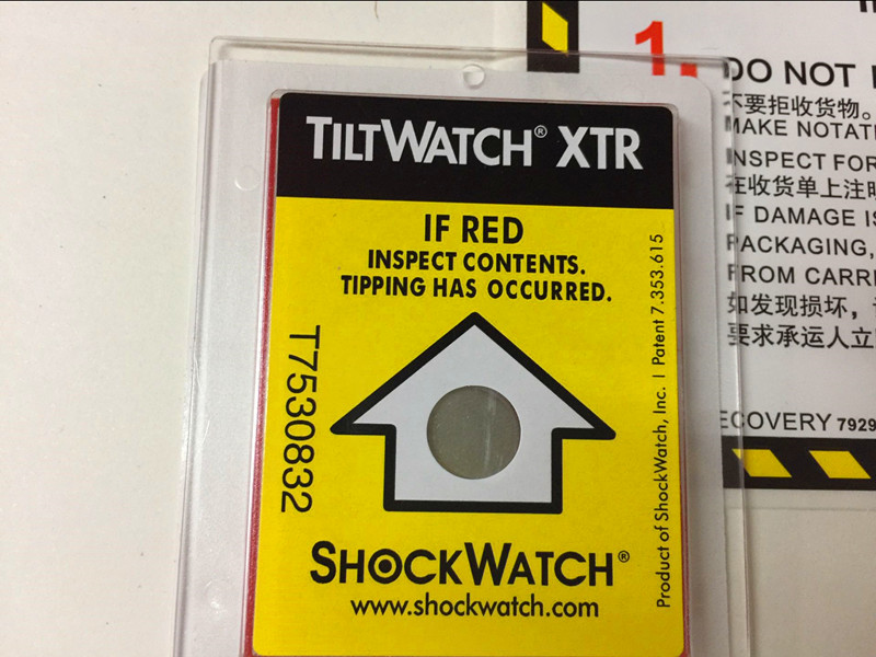 TILT WATCH XTR防倾斜标签 标识 防倾斜倒贴倒置标 物流监控标贴