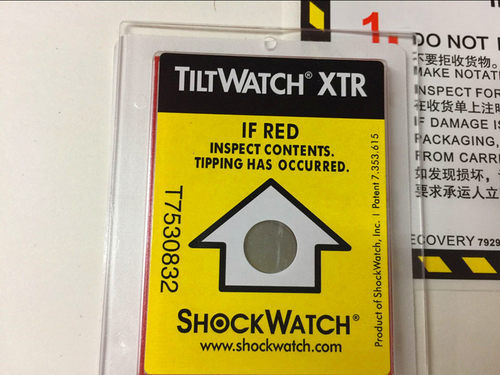TILT WATCH XTR防倾斜标签 标识 防倾斜倒贴倒置标 物流监控标贴