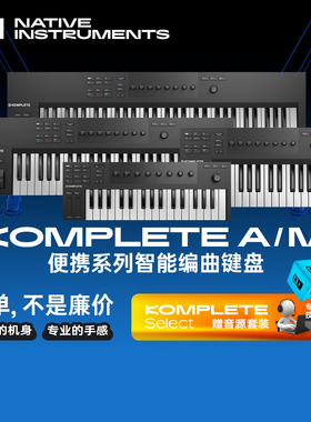 NI KOMPLETE A25/A49/A61半配重MIDI编曲电子乐制作键盘控制器