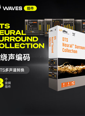 【Waves插件】DTS Neural Surround Collection单声道立体环绕声