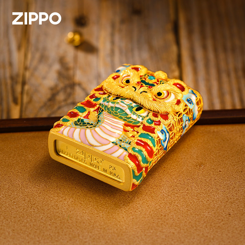 zippo鸿运蟒狮限量版礼物男火机