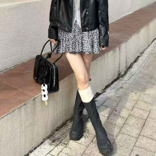 ELLE法式设计感碎花短裙女26春季新款时尚别致伞裙小众a字半身裙