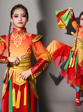 高档女童喜庆快板舞中国