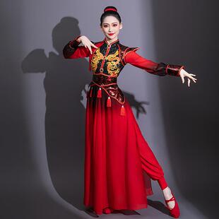 高档古装女侠客行打鼓王行舞蹈服装武侠剑舞中国风九州同象演出服