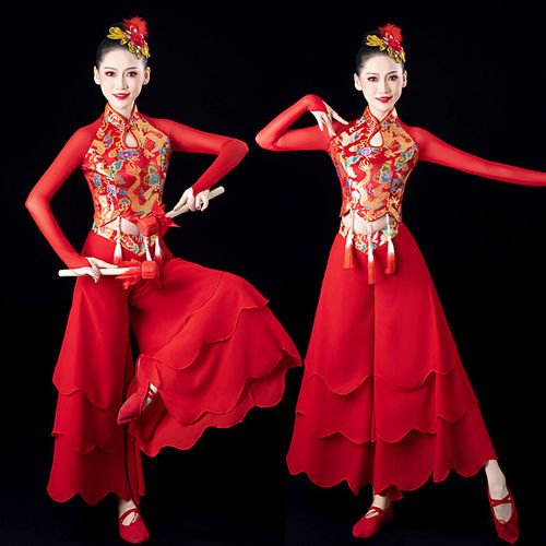高档打鼓服演出服中国风